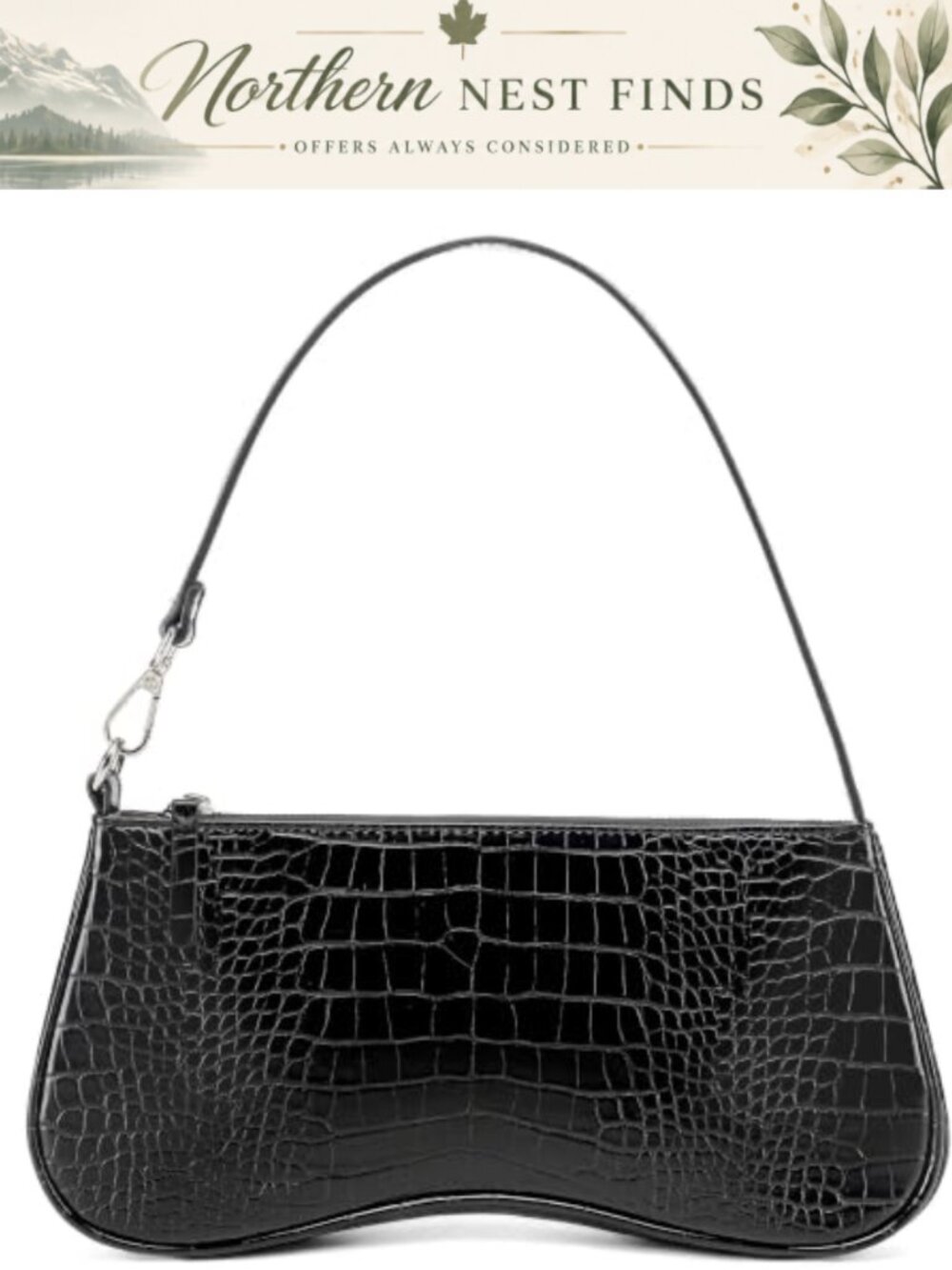 Crocodile Shoulder Bag Small Trendy Going Out Purse